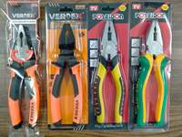 Pince coupante combinée, outils de quincaillerie, acier au carbone, poignée isolée, outil manuel d'électricien pour couper les fils