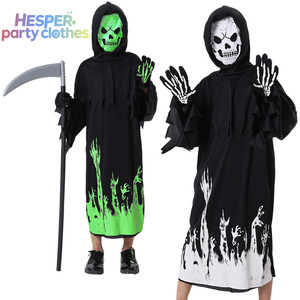 Disfraces de Fantasma para Niños HESPER para Halloween, Túnicas Brillantes de Noche Espeluznante, Máscaras de Calavera, Disfraces para Carnaval, Pascua y Representaciones Escénicas - Product Image 2