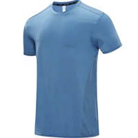 Chemise en polyester à séchage rapide pour homme, idéale pour le fitness, la course à pied, tenue de sport ample à col rond, sous-vêtement technique pour activités sportives