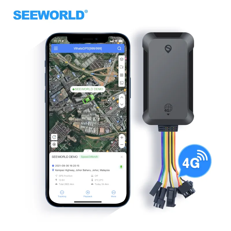 SEEWORLD Fuel Level Sensor Motorcycle / Vehicle / Car Gps Tracking S5L 4G Engine Stop By App