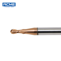 Fresa de extremo esférico de 4 filos de carburo de tungsteno HRC55 para fresado CNC, OEM/ODM, con recubrimiento Nano-PVD, para fresado de alta velocidad