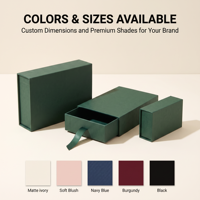 Boîte de présentation à tiroir en velours personnalisable avec logo pour bijoux (bagues, colliers) – Emballage pour vente en gros, usine OEM, lots en vrac