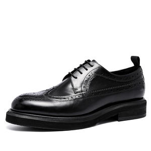 Zapatos Oxford de Cordones de Cuero Genuino para Hombre, Estilo Italiano de Alta Gama, Hechos a Mano, Transpirables, Antideslizantes, para Oficina y Carrera, Siempre a la Moda - Product Image 1