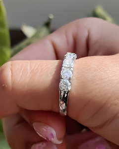 Anillo de Boda de Media Eternidad con Diamante Cultivado en Laboratorio de 0.90 CT, Oro Blanco de 14K/18K, Certificado IGI, VVS, Venta al Por Mayor de Fábrica para Mujer - Product Image 5