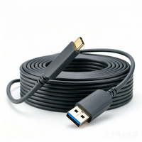 Kabel Aktif Fiber USB-A ke USB-C 10Gbps USB3.2 Gen2 Kabel Data USB 10m 15m 20m