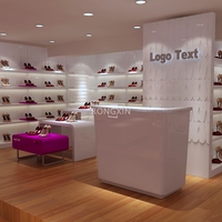 Présentoir de Magasin de Chaussures pour Femmes, Étagère de Présentation de Chaussures, Meuble de Décoration, Conception de Comptoir pour Boutique de Sacs