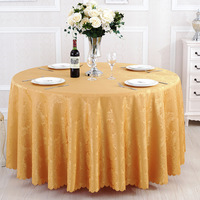 Nappe ronde de 120 pouces de style européen de haute qualité avec motif jacquard floral, nappe moderne et simple pour hôtel et banquet