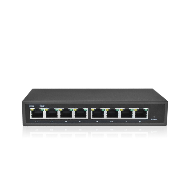 New Style Hot Selling 24V Passive PoE 8 Port Managed Switch with QoS SNMP 16Gbps Capacity 10/100/1000Mbps GXCOM Technology