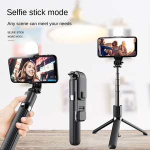 Perche à <span class=keywords><strong>selfie</strong></span> pour téléphone portable TokQi/Tuoqi <span class=keywords><strong>L03</strong></span>, mini trépied pliable intégré avec lumière d'appoint LED, support pour appareil photo, accessoire pour diffusion en direct, ABS+ - Product Image 2