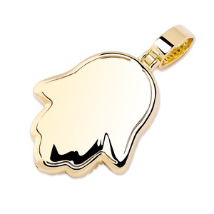 Collar de Metal Dorado, Plateado y Rosado para Hombre, Colgante de Mano Hamsa con Circonita Cúbica Baguette, Estilo Iced Out con Cadena de Cuerda, Joyería Hip Hop - Product Image 2