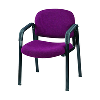 Chaise de salle d'attente empilable noire personnalisée en tissu moderne en métal Chaises de salle de conférence empilables pour les visiteurs Chaise empilable nordique