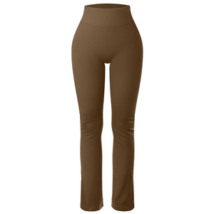 <span class=keywords><strong>Pantaloni</strong></span> <span class=keywords><strong>a</strong></span> zampata senza cuciture elasticizzati <span class=keywords><strong>a</strong></span> vita alta da <span class=keywords><strong>donna</strong></span> con controllo della pancia confortevole - Product Image 2