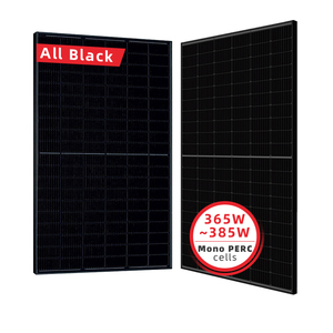แผงโซลาร์เซลล์แบบมืออาชีพ สีดำสนิท 365W 370W 380W 385W รุ่น EU แบบ Shingled สีดำสนิท - Product Image 1