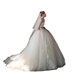 Vestido de Novia Francés sin Tirantes, Estilo Princesa, Largo hasta el Suelo, con Cristales y Cola Pequeña, Diseño Elegante, Venta Directa de Fábrica - Product Image 5