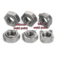 DIN929 acier au carbone trois points point de soudure hexagonale écrou de soudage soudage Projection M3 M4 M5 M6 M8 M10 M12 M14 M16 écrou à souder hexagonal