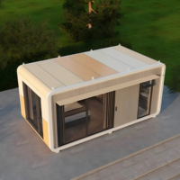 Maison conteneur préfabriquée de luxe moderne en acier de marque KT, respirante, type capsule Apple, garantie 5 ans, pour usage bureau ou villa, installation extérieure rapide