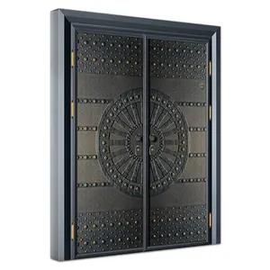 Customize exterior front entry bullet proof metal doors turkey style house villa outside galvanized steel security armored door