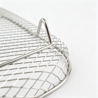 Accessoires pour friteuse à air en acier inoxydable 304, panier de friture empilable rond/carré à 3 niveaux