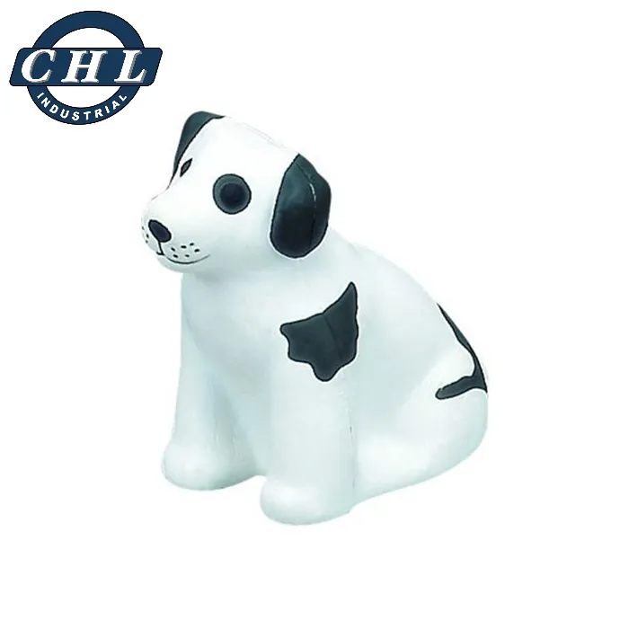 مصنع الجملة الحيوانات الكلب شكل شعار مخصص بو رغوة ضغط مكافحة الإجهاد اسفنجي الكرة المخلص لعبة