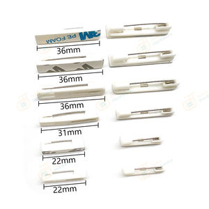 DIY製作 22mm 31mm 36mm ネームタグ ブローチ バックバッジ 白色プラスチック製 粘着式 安全ピン IDバッジ ネームタグ クラフト用 - Product Image 1