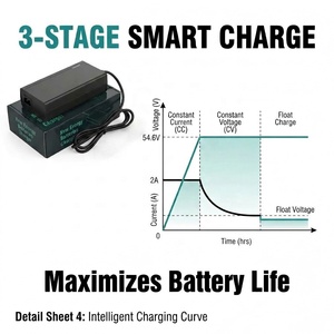 <span class=keywords><strong>Chargeur</strong></span> Li-ion XLR 54,6 V 2 A 3 A en gros pour trottinette 48 V et vélo électrique - Product Image 2