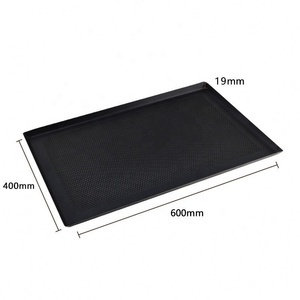 Plateaux de cuisson 400x600mm, plateau plat commercial pour aliments, <span class=keywords><strong>plaque</strong></span> à pâtisserie en aluminium perforé, moule à pain, plateaux perforés - Product Image 2