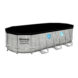 Bestway 56716 Piscinas Desmontables สระว่ายน้ำ,18ft * 9ft * 48in รูปไข่กรอบโลหะสี่เหลี่ยมด้านบนสระว่ายน้ำ - Product Image 5