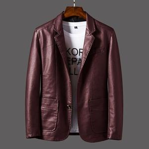 <span class=keywords><strong>Veste</strong></span> de <span class=keywords><strong>costume</strong></span> décontractée en polyester pour <span class=keywords><strong>homme</strong></span>, coupe ajustée, revers élégant, style motard, automne-hiver, taille asiatique - Product Image 2