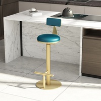 Chaise de bar réglable en velours à rotation spirale, chaise haute pour extérieur et intérieur, tabouret de réception/coiffeuse, style luxe léger