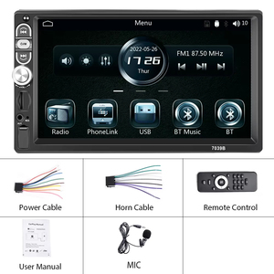 Stock UE - Autoradio Podofo 7'' 1 Din avec Carplay et Android Auto - Lecteur MP5 1 Din - Bluetooth, FM, Égaliseur, Entrée Auxiliaire + Micro - Product Image 6