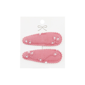 Nuevo diseño elegante hecho a mano Drop Clip Multy colores Baby <span class=keywords><strong>Hairclips</strong></span> 2Pics/Set algodón estampado Floral Hair Grips al por mayor - Product Image 6