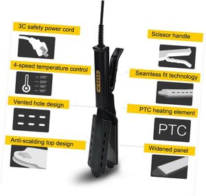 Cepillo Alisador de Cabello con Iones Negativos, Plancha de Cabello Profesional de Titanio con Placa Ancha - Product Image 3