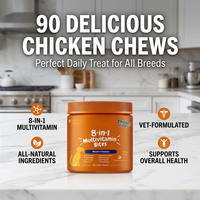 Suplemen Kunyah Anjing OEM/ODM Perawatan Hewan Peliharaan Harian Multivitamin Kunyah untuk Anjing Pemeliharaan Kesehatan Secara Keseluruhan