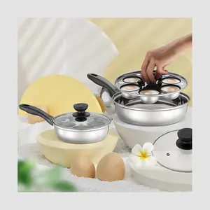BOBIKUKE 4 Eggs Frying Pan Pot Non-Stick Cookware For Kitchen Egg
