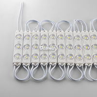 Module LED 2W avec lentille pour enseignes publicitaires, AC 220V/110V, IP65, étanche, blanc, 6500K, 3 LED SMD3030