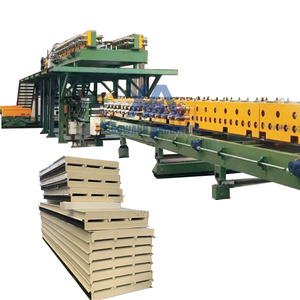 Chất lượng cao bánh sandwich bảng điều chỉnh máy đá len Polyurethane bánh sandwich bảng điều chỉnh dây chuyền sản xuất cuộn tạo thành máy - Product Image 1