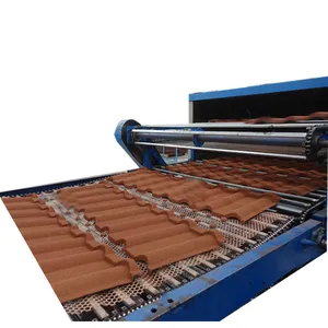 Color Stone Coated Glazed Tile Roll Forming Machine Stone Coated Roofing Tile Production Line