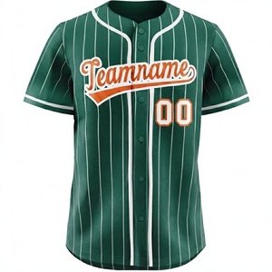 Camiseta de béisbol lisa al por mayor para hombre, personalizada, 100% poliéster, con botones, manga corta, para entrenamiento deportivo en equipo - Product Image 1