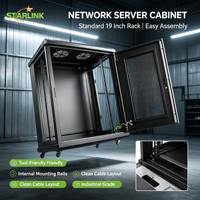 Rak Server Pusat Data Starlink SPCC Baja Canai Dingin 19" 12U Kabinet Data Standar ANS/EIA RS-310-D