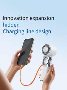 Vente directe Mini ventilateurs USB d'extérieur Ventilateur de téléphone portable USB portable Ventilateur de téléphone portable pas cher Ventilateur à main portable noir Ventilateur sur pied portable - Product Image 6