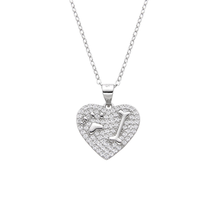 Collier Pendentif Cœur Brisé en Zircon Naturel et Acier Inoxydable Plaqué Or Entièrement Sertie de Zircons, Style Hip Hop, Idéal Cadeau - Product Image 1