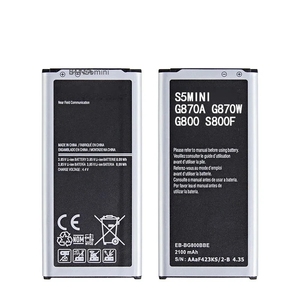 Batterie De Remplacement d'origine Pour <span class=keywords><strong>Samsung</strong></span> <span class=keywords><strong>GALAXY</strong></span> <span class=keywords><strong>S5</strong></span> <span class=keywords><strong>mini</strong></span> S5MINI G870A G870W SM-G800F Authentique EB-BG800BBE EB-BG800CBE 2100mAh - Product Image 1