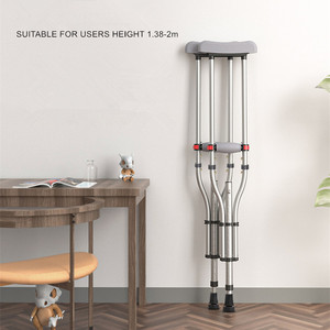 MSMT Bâton de marche portable en aluminium Béquille <span class=keywords><strong>axillaire</strong></span> pliable moderne pour adultes pour le salon Aide à la marche mains libres pour - Product Image 3