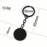 Ywyougang Mehrfarbiger Flacher Runder Metall-Schlüsselanhänger Gravierbare Blanko-Scheibe Schlüsselanhänger für Hochzeitsgeschenke mit Individuellem Logo