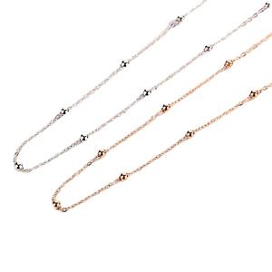 Collar Gargantilla con Cadena de Bolas Chapada en Rodio, Joyería Fina Minimalista para Uso Diario de Mujer - Product Image 5