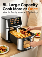 Lot de 4 éléments chauffants en acier inoxydable pour friteuse à air chaud 8L, intelligente, sans huile, pour la cuisson domestique, avec protection contre la surchauffe, numérique, en promotion