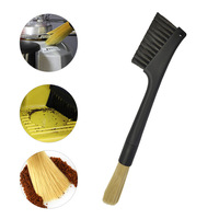Brosse de nettoyage pour porte-filtre à café avec manche en bois, poils rigides, outil de nettoyage pour panier à expresso 54mm 58mm pour barista