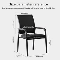 Chaise de bureau empilable en maille avec accoudoirs fixes - Confortable pour les réunions, les jeux et l'usage domestique