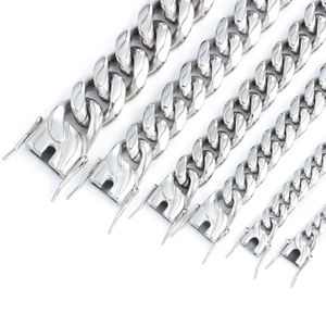 סיטונאי מותאם אישית היפ הופ לרסן קובני קישור Mens מיאמי נירוסטה <span class=keywords><strong>14k</strong></span> 18k זהב מצופה שרשרת שרשרת קובנית קישור שרשרת - Product Image 6