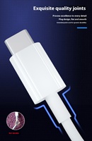 Kabel Data Pengisian Daya Tipe C ke Tipe C 60W Berkualitas Tinggi Grosir, Kabel Tipe C dengan Jalinan Nilon untuk Kabel Iphone 15, Selubung Nilon